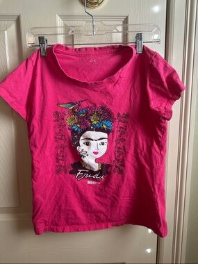 Pink Frida Mexico Graphic Tee